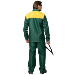 Костюм СИРИУС-Стандарт куртка, брюки зеленый с желтым