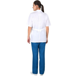 Костюм СИРИУС-ЛИЗА женский белый с тёмно-бирюзовым