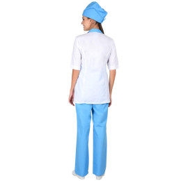 Костюм СИРИУС-ФЛОРЕНЦИЯ женский белый с голубым