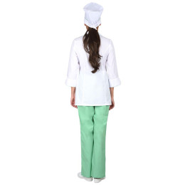 Костюм СИРИУС-ЖАСМИН женский белый с салатовым