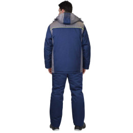 Костюм СИРИУС-ФАВОРИТ зимний: куртка, брюки т.синий со ср.серым