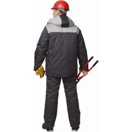 Костюм СИРИУС-ФАВОРИТ зимний: куртка дл., брюки тёмно-серый с серым