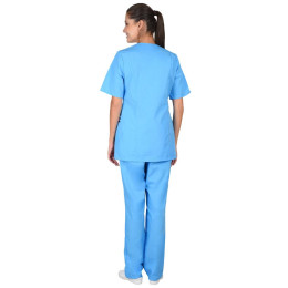 Костюм "СИРИУС-ЖЕНЕВА" женский светло-голубой с тёмно-синим (СТ)