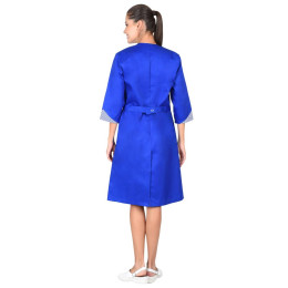 Халат СИРИУС-МАРЛЕН-2 женский васильковый с полоской