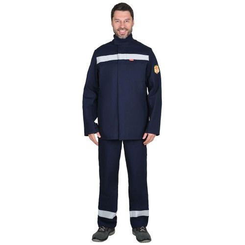 Костюм сварщика СИРИУС-ГЕРКУЛЕС летний: куртка, брюки темно-синий и СОП
