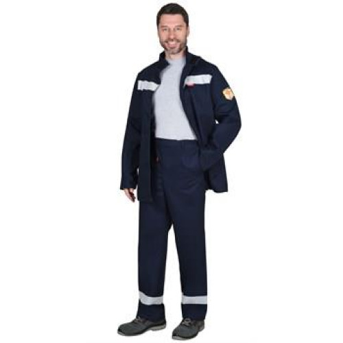 Костюм сварщика СИРИУС-ГЕРКУЛЕС летний: куртка, брюки темно-синий и СОП