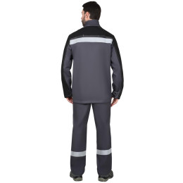 Костюм сварщика СИРИУС-ГЕРКУЛЕС летний, куртка, п/к т.серый с черным, СОП 50мм