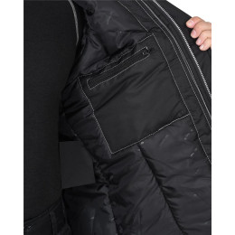 Куртка СИРИУС-АЛЕКС черная с голубой отделкой