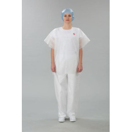 Костюм одноразовый промышленный (туника короткий рукав, брюки), пл. 30 г/м2