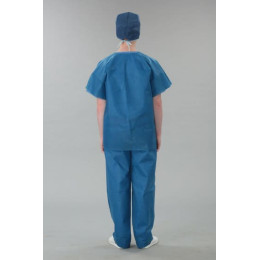 Костюм одноразовый промышленный (туника короткий рукав, брюки), СМС 40 г/м2