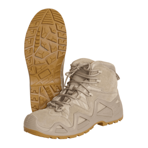 Ботинки СИРИУС-ДОЗОР замша (бежевые), ПУ-Нитрил