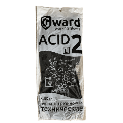 Перчатки ACID 2 резиновые технические КЩС тип II 