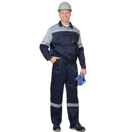 Костюм СИРИУС-ЛЕГИОНЕР куртка, п/к синий с серым СОП 50 мм