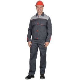 Костюм СИРИУС-ФАВОРИТ куртка, брюки т.серый со св.серым