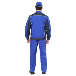 Костюм СИРИУС-ПРЕСТИЖ куртка, брюки, васильковый с синим