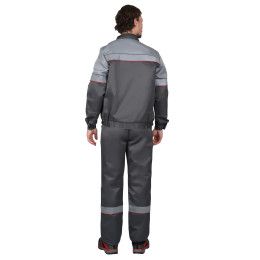 Костюм СИРИУС-ЛЕГИОНЕР куртка кор., п/к темно-серый со светло-серым и СОП