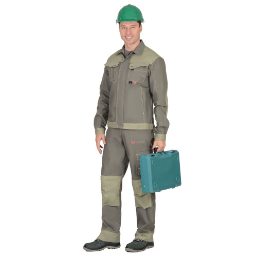 Куртка СИРИУС-ВЕСТ-ВОРК короткая т.оливковый со св.оливковым 