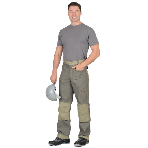 Брюки СИРИУС-ВЕСТ-ВОРК т.оливковый со св.оливковым