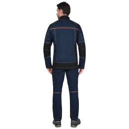 Куртка СИРИУС-ШАТЛ-РОСС удл. синяя с черным, 80% х/б, пл. 260 г/кв.м