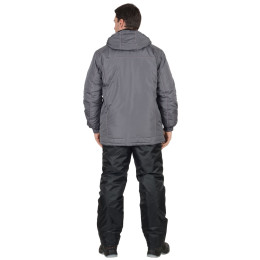 Куртка СИРИУС-АЛЕКС темно-серая с красной отделкой