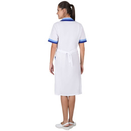 Халат СИРИУС-МИЛА женский белый с голубым и васильковым