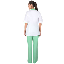 Костюм СИРИУС-ФЛОРЕНЦИЯ женский белый с салатовым