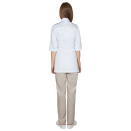 Костюм СИРИУС-БАРБАРА женский белый с бежевым