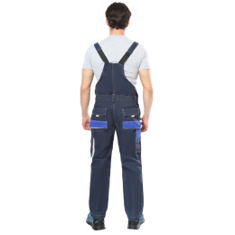 Полукомбинезон СИРИУС-ДВИН синий с васильковым и молочной отделкой