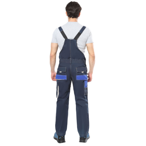 Полукомбинезон СИРИУС-ДВИН синий с васильковым и молочной отделкой