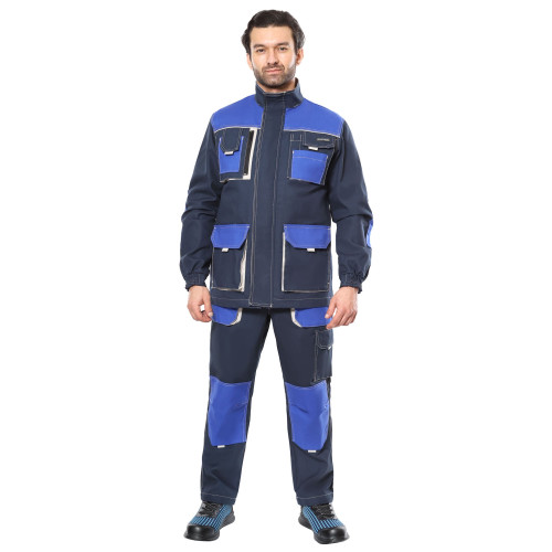 Куртка СИРИУС-ДВИН синяя с васильковым и молочной отделкой