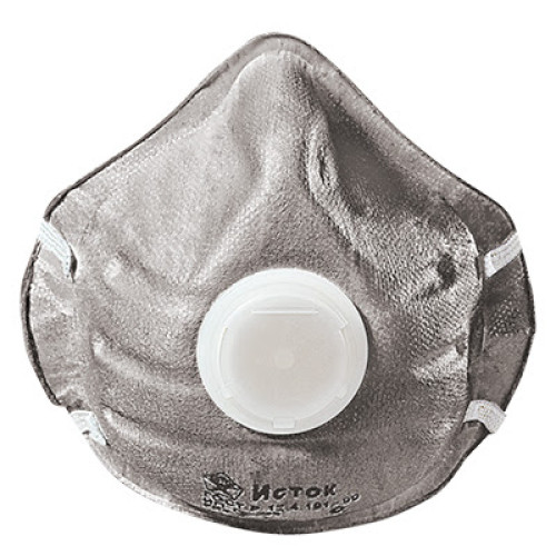 Полумаска фильтрующая формованная с клапаном с угольным слоем ИСТОК-1ФКУ FFP2 NR 