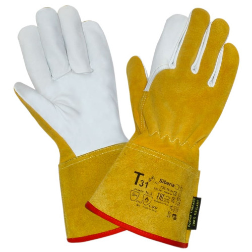 Краги кожаные Siberia T31-11-ru