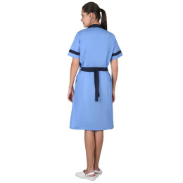 Халат СИРИУС-КЛАССИКА женский голубой с темно-синим