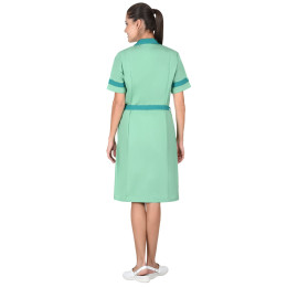 Халат СИРИУС-КЛАССИКА женский мятный с темно-зеленым