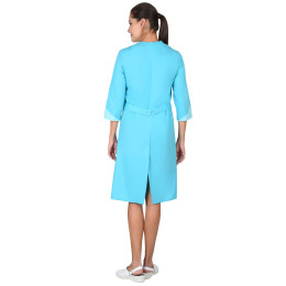 Халат СИРИУС-МАРЛЕН женский бирюзовый со светло-бирюзовым